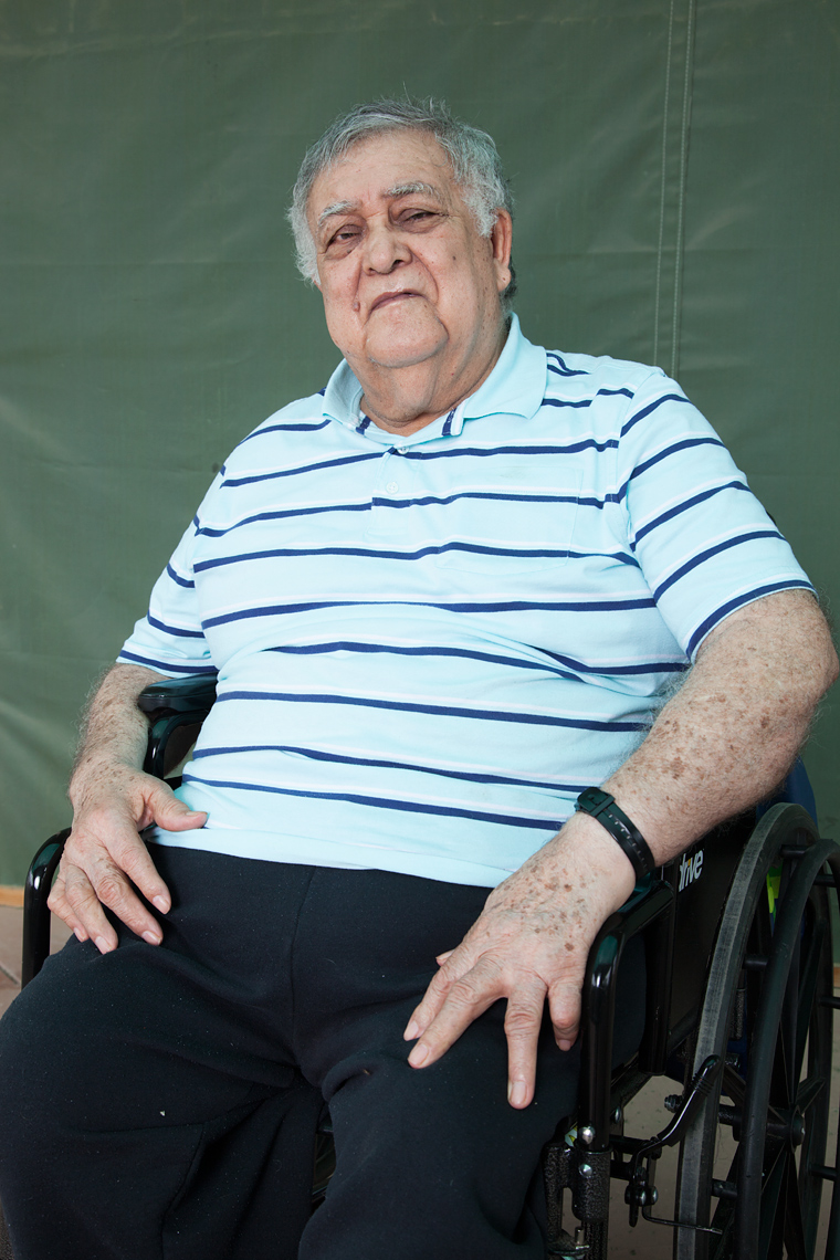 Portrait of retired farmworker Juan Torres.